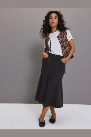 Next 100% Cotton Denim Fishtail Midi Skirt