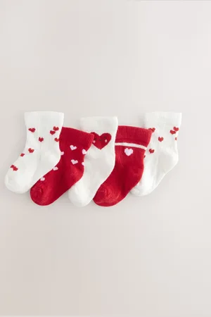 Next Red Heart Baby Socks 5 Pack (0mths-2yrs)