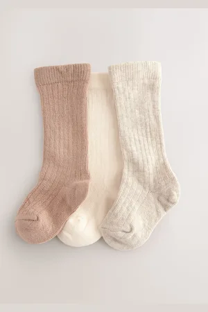 Next Rib Knee High Baby Socks 3 Pack (0mths-2yrs)
