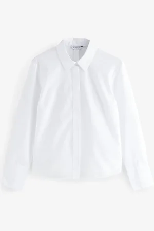 Next Fitted Collared Essential Long Sleeve Shirt