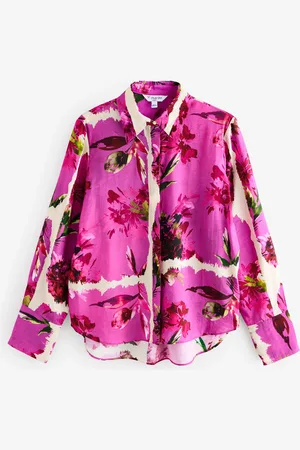Next Floral Print Long Sleeve Button Down Shirt