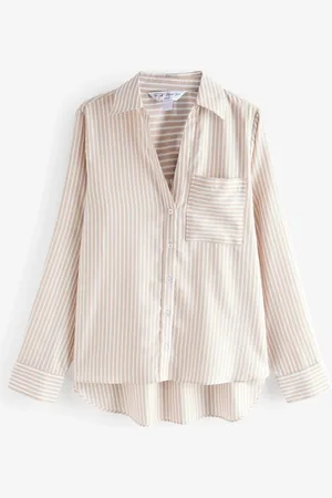 Next Stripe Soft Relaxed Long Sleeve Shirt