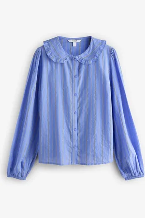 Next Long Sleeve Peter Pan Collar 100% Cotton Blouse