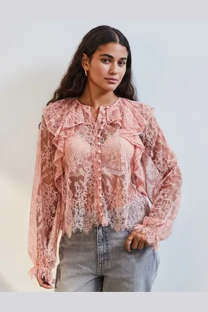 Next Ruffle Lace Long Sleeve Blouse