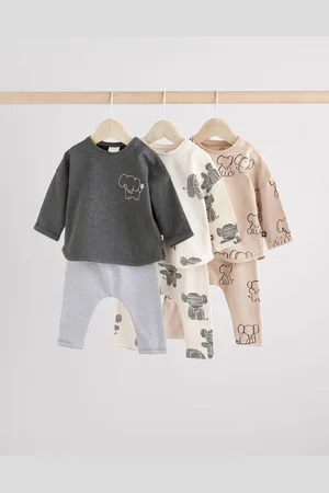 Next Mono Elephant Baby Tops and Leggings 6 Piece Set (0mths-3yrs)