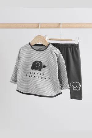 Next Mono Elephant Baby Top And Leggings Set