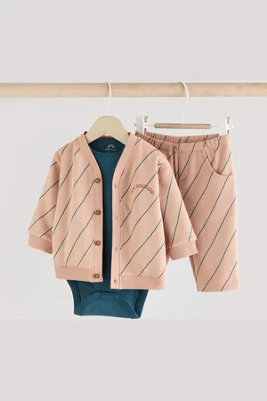 Next Stripe Jersey Cardigan and Joggers Baby 3 Piece Set