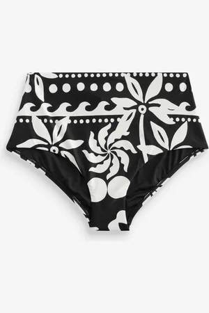 Next & White High Waist Print Bikini Bottoms