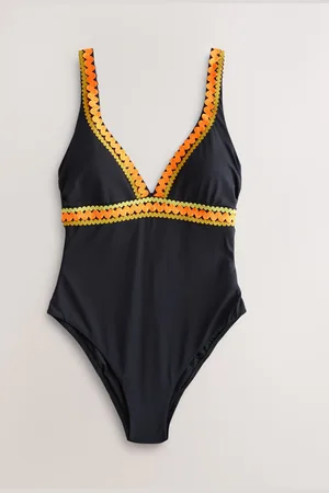 Next Ric Rac Trim Plunge Tummy Control Swimsuit
