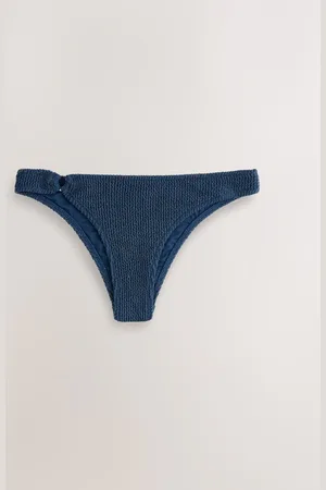Next Metallic Sparkle Brazilian High Leg Bikini Bottoms
