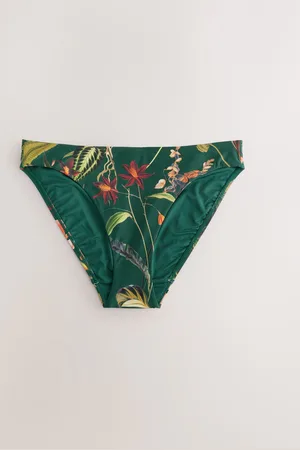 Next Dark Floral High Leg Print Bikini Bottoms