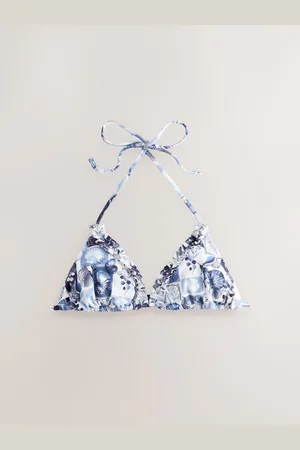 Next Shell Pleated Triangle Bikini Top