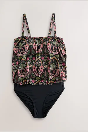 Next /Pink Paisley Print Blouson Shaping Swimsuit