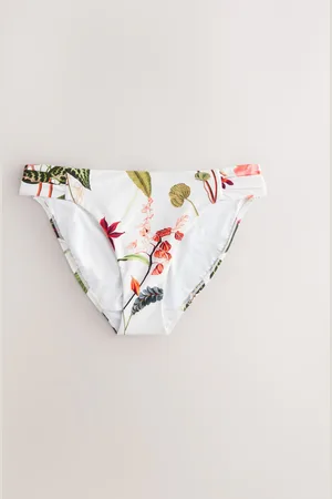 Next Floral Ruched High Leg Bikini Bottoms