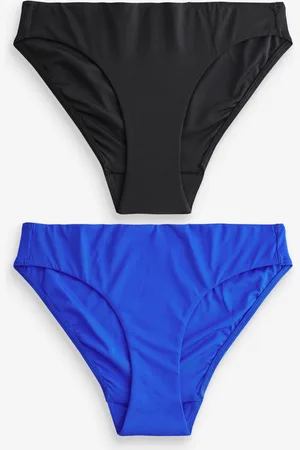 Next Blue/ High Leg Bikini Bottoms 2 Pack