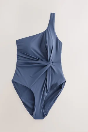 Next Steel One Shoulder Twist Tummy Control Swimsuit