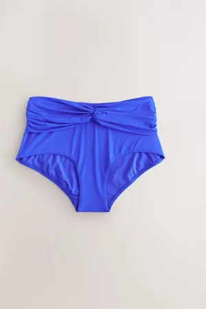 Next Cobalt Midi Waist Print Bikini Bottoms