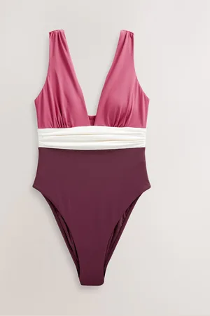 Next Pink/Plum/ Plunge Tummy Control Swimsuit