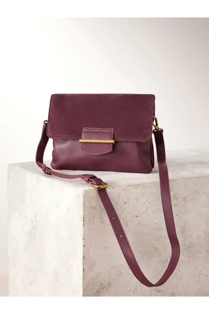 Next Burgundy Red Leather Cross-Body Bag