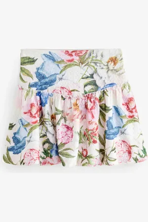 Next Floral Jersey Bubble Hem Mini Skirt