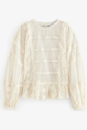 Next Sheer Lace High Neck Blouse