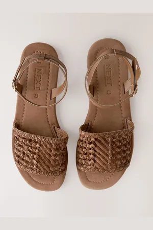 Next Leather Standard/Wide Fit Forever Comfort Woven Flat Sandals