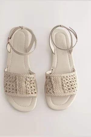 Next Bone Leather Standard/Wide Fit Forever Comfort Woven Flat Sandals