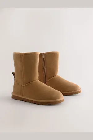 Next Suede Faux Fur Lined Midi Boots