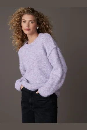 Next Purple Lilac Soft Touch Crew Neck Knitted Jumper with Wool