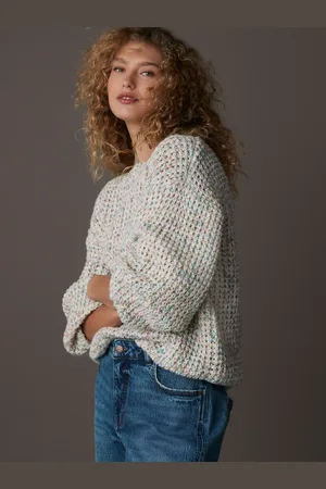 Next Multi Neppy Chunky Knitted Oversized Jumper with Wool