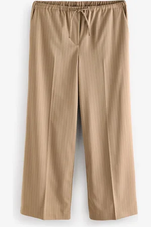 Next Drawstring Waist Tie Front Wide Leg Trousers