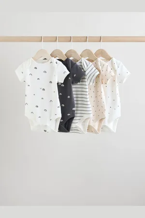 Next /White Baby Short Sleeve Bodysuits 5 Pack