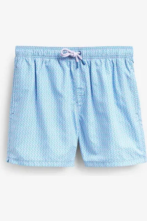 Next Lilac Purple Fish Conversational Printed Swim Shorts