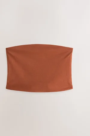 Next Shorter Length Cotton Rich Bandeau Boobtube Top