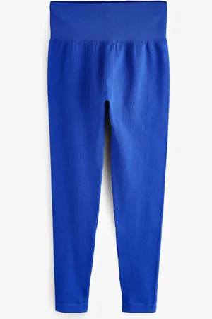 Next Cobalt Ribbed Seamless High Waist Leggings