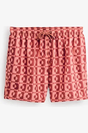 Next Coral Sun Geometric Printed Swim Shorts