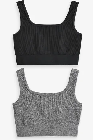 Next Multi Ribbed Bra Tops 2 Pack