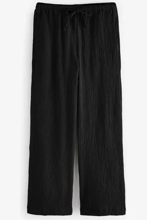 Next Wide Leg Textured Co-ord Trousers with Linen