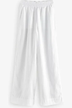 Next N. Premium 100% Linen Wide Leg Pull-on Trousers