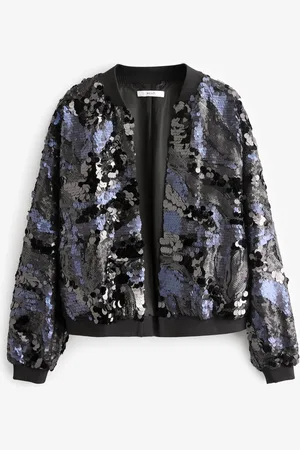Next Dark Sequin Bomber Jacket