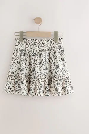 Next /White Floral Textured Frill Skirt (3-16yrs)