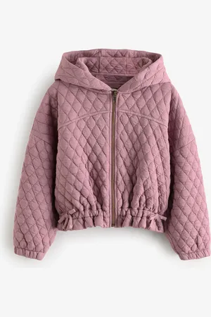Next Lilac Purple Quilted Zip Through Hooded Jacket (3-16yrs)