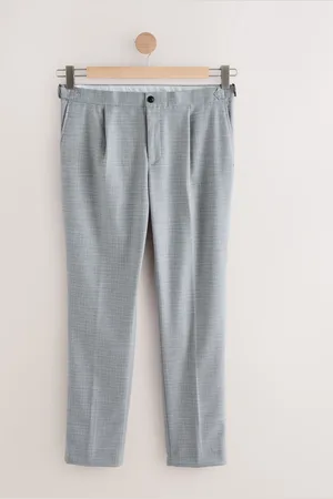 Next Slim Fit Textured Side Adjuster Trousers