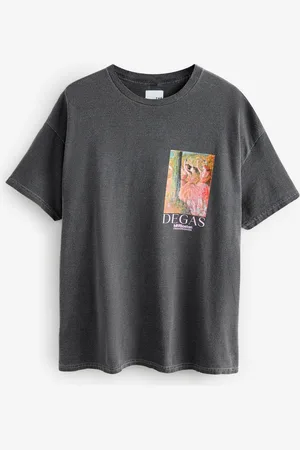 Next Charcoal Offical Licence Edgar Degas Graphic Short Sleeve 100% Cotton T-Shirt