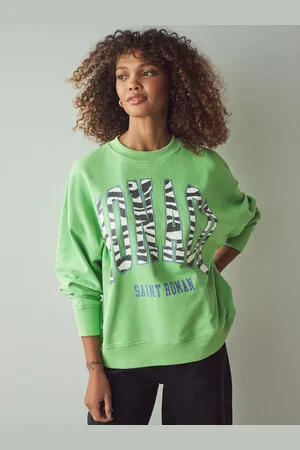Next Zebra Print Graphic Crewneck 100% Cotton Sweatshirt