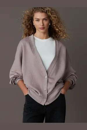 Next Mauve Purple Relaxed Fit Washed Button Down Cardigan