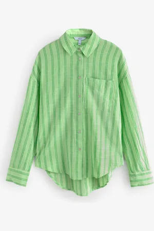 Next Stripe Long Sleeve Shirt With Linen