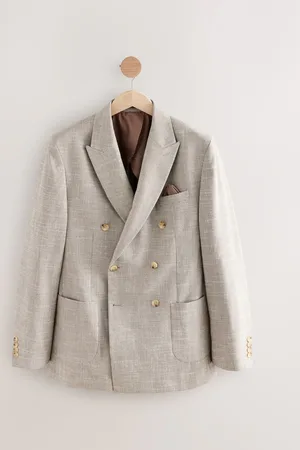 Next Regular Fit Dogtooth Double Breasted Blazer