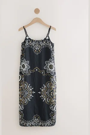 Next /Green Midi Slip Summer Dress