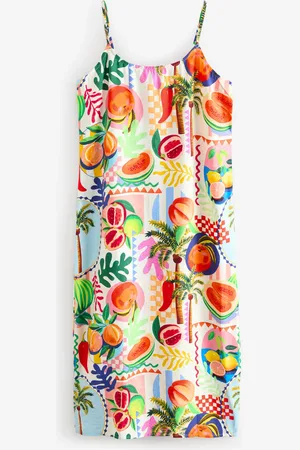 Next /Orange Midi Slip Summer Dress